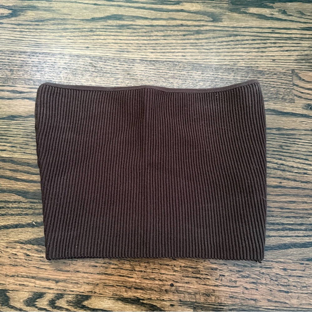 Aritzia Babaton Chocolate Ribbed Tube Top
